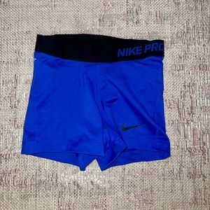 royal blue 3” Nike Pro training shorts size XS hardly worn